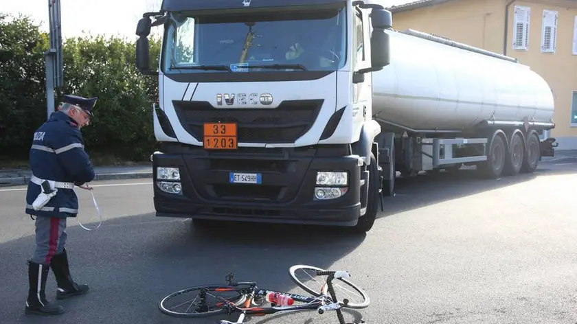 Bumbaca Gorizia 07.02.2017 Ciclista investito Mainizza © Fotografia di Pierluigi Bumbaca