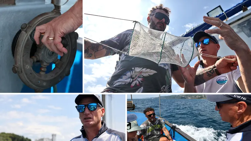 L’uscita in mare con Robi Zentilin e Nicola Zentilin, stesso cognome ma famiglie diverse. Fotoservizio di Andrea Lasorte