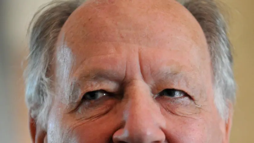 epa03205835 German director Werner Herzog speaks after accepting the Order of Merit of the Federal Republic of Germany from the Bavarian Minister-President at the state chancellery in Munich, Germany, 04 May 2012. EPA/FRANK LEONHARDT