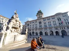 Foto Bruni 05.01.13 Mikez e Jakez:a S.Giusto e sul municipio di piazza Unità