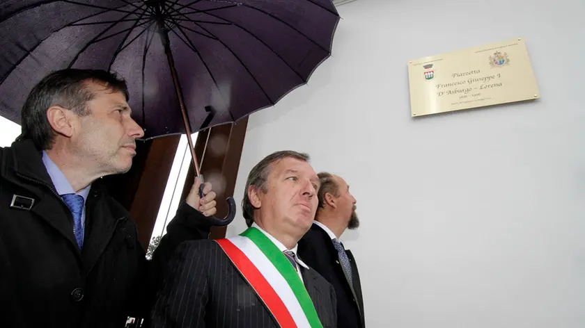 Il vicensindaco Livio Vecchiet assieme al sindaco di Ronchi Roberto Fontanot