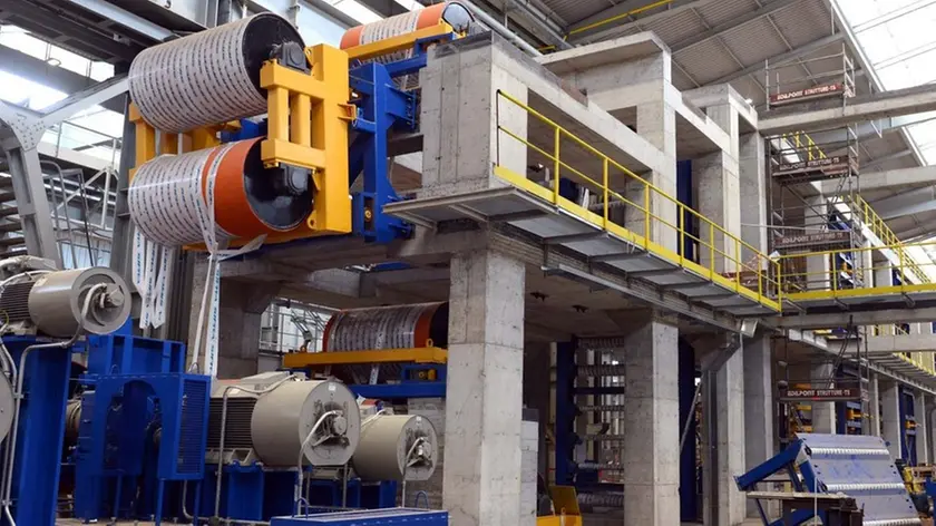 Il nuovo laminatoio in costruzione a Servola