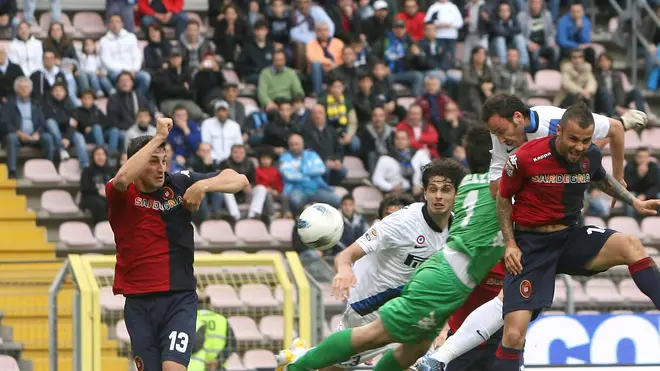 Lasorte Trieste 07/04/12 - Cagliari Inter, Pazzini
