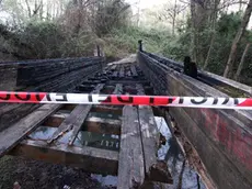 Bonaventura Monfalcone-03.04.2017 Ponte bruciato-Vandalismo-Parco Pradulin-Cervignano-foto di Katia Bonaventura