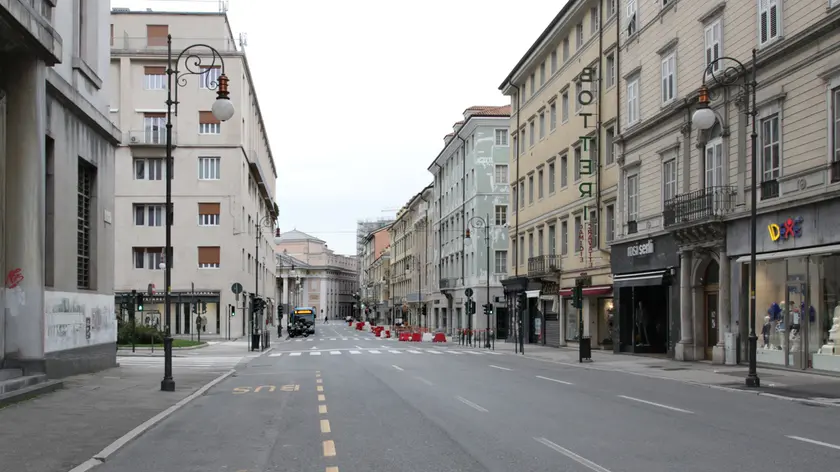 Trieste deserta durante l'emergenza coronavirus Foto di Andrea Lasorte