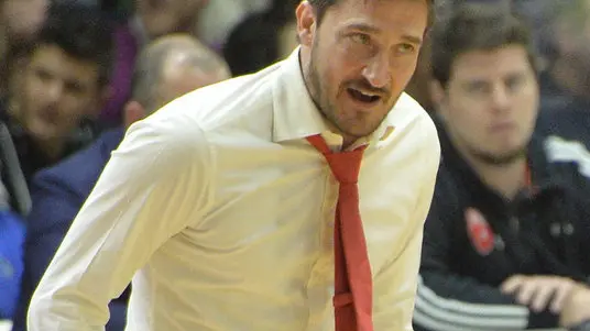 Foto Simone Raso - LaPresse.15 02 2015 Varese ( Italia ).Sport Basket.Openjob Metis Varese Vs Umana Reyer Venezia.Campionato italiano di Basket Serie A 2014 2015 - Nella foto: Pozzecco..Photo Simone Raso - LaPresse.15 02 2015 Varese ( Italy ).Sport Basket.Openjob Metis Varese Vs Umana Reyer Venezia.Italian Basket Championship League A 2014 2015 - In the pic: Pozzecco.