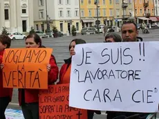 Bumbaca Gorizia 23.02.2015 Protesta lavoratori CARA Fotografia di Pierluigi Bumbaca