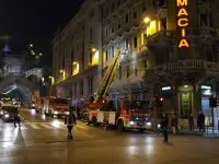 L'incendio in piazza Goldoni
