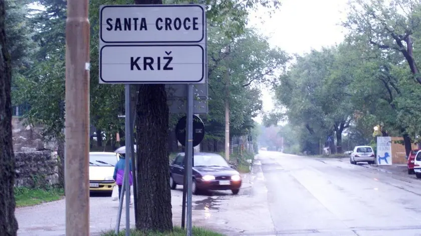 Lasorte Trieste - Cartello bilingue S.Croce