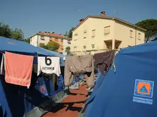 La tendopoli allestita dalla Provincia a Gorizia