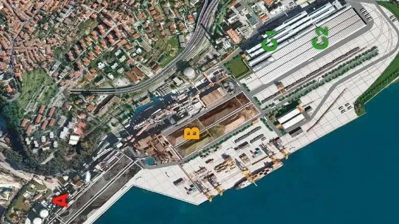 Il rendering del progetto industriale Arvedi per l'area dello stabilimento di Servola