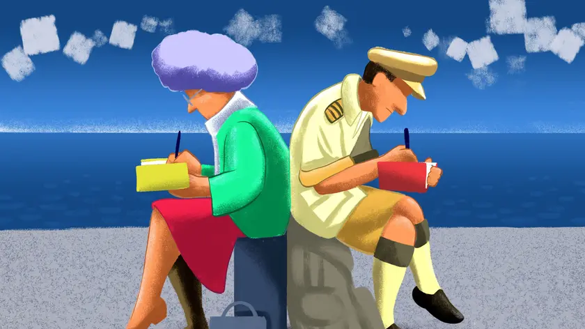 O del nessun luogo. Jan Morris arrivò a Trieste come James Morris, ufficiale dell’ intelligence britannica.Nel 1972 diventò donna, e scrittrice. Max Calò, disegnatore e grafico, vive fra Londra e Trieste