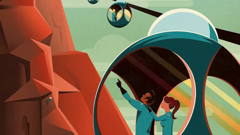 Una funivia avveniristica in un disegno dell’Archivio Agf.