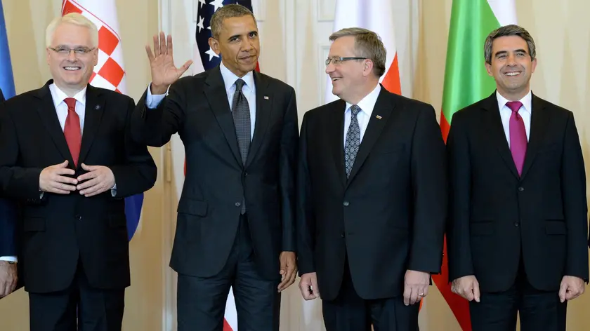 Josipovic, Obama, Komorowski (Polonia) e Plewnelijew (Bulgaria)