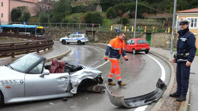 Lasorte Trieste 17/01/14 - Strada del Friuli, Incidente