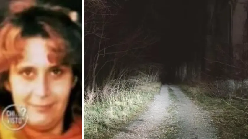 Cinzia Pecikar e il luogo del ritrovamento (Lasorte)