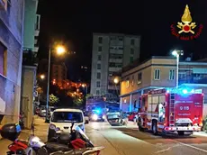 L'auto cappottata in via Fabio Severo