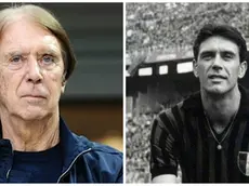 Due fotografie di Maldini: a destra, un giovanissimo Cesare con la maglia del Milan