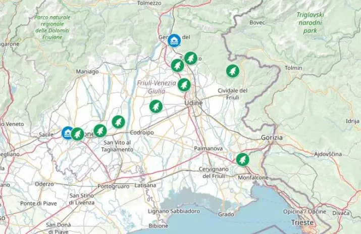 La mappa delle zone più colpite venerdì 3 agosto nel bollettino della Protezione civile