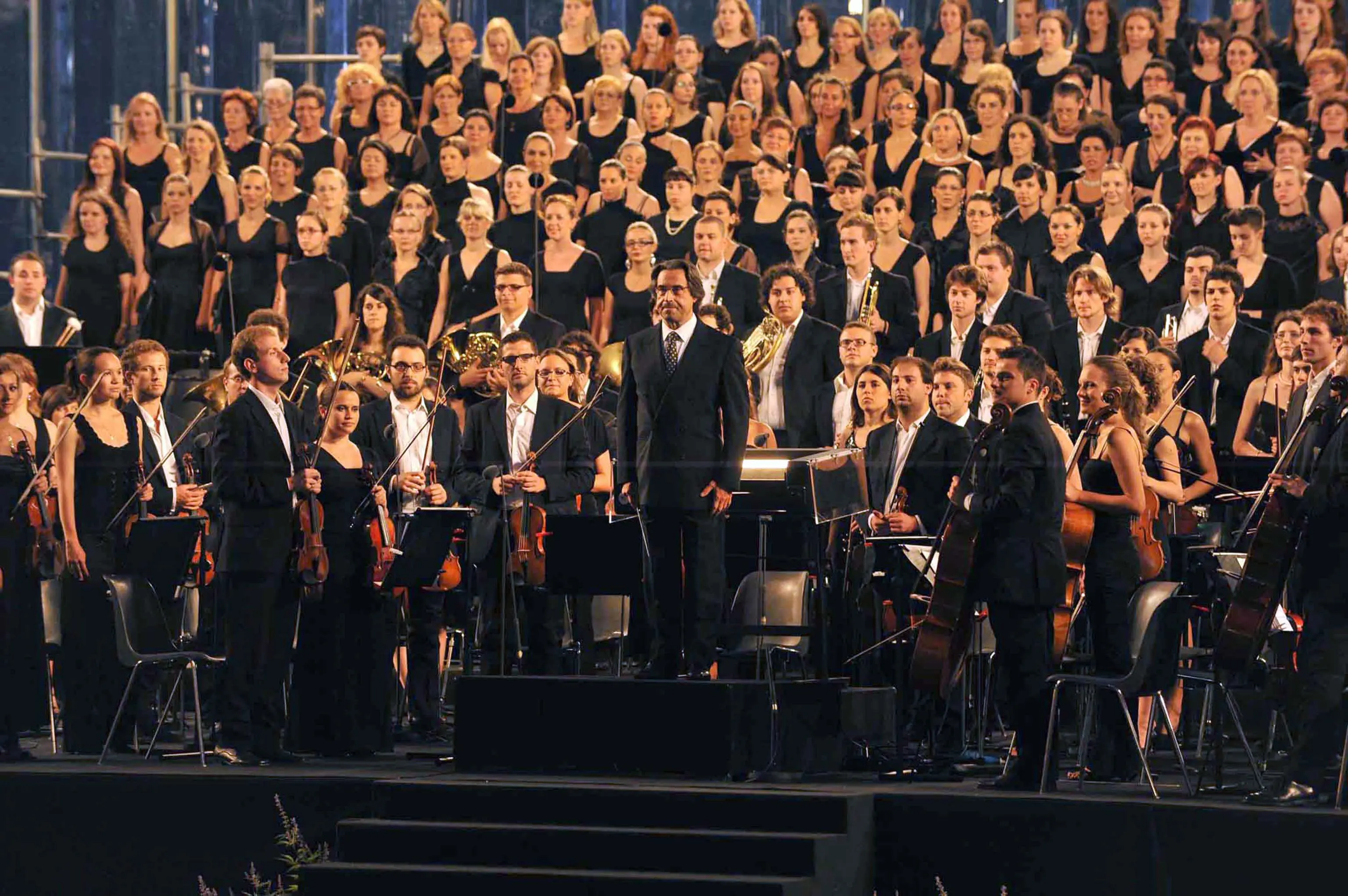 13 luglio 2010: un'immagine del Concerto dell'amicizia diretto da Riccardo Muti