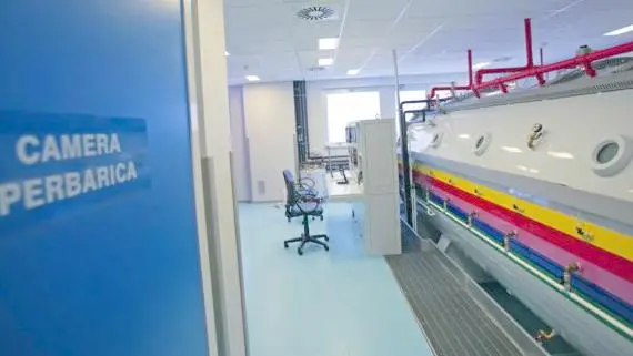 La camera iperbarica dell’ospedale di Cattinara dove è stato portato uno dei bambini