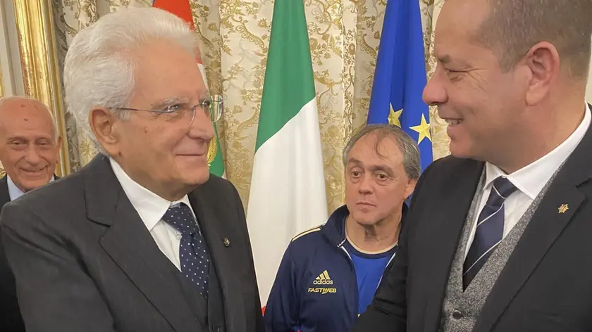 presidente Sergio Mattarella con Davide Benetello