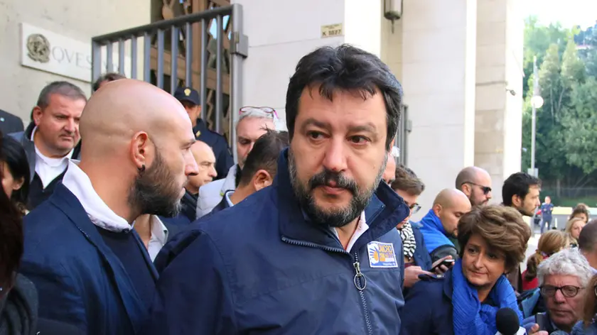 Lasorte Trieste 07/10/19 - Questura, Visita Salvini