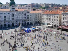 Piaza Unità e i campi di minivolley
