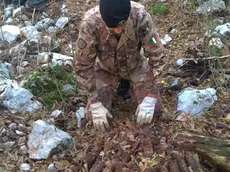 Le bombe a mano modello Lakos trovate in una dolina carsica