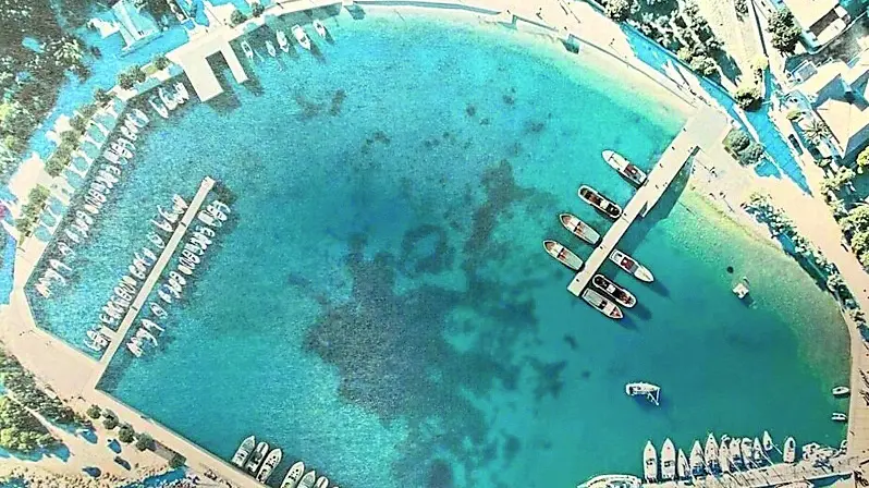 Un rendering fornito dall'Autorità portuale di Cherso