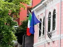 Uno scorcio di palazzo Vianello a Capodistria che ospita il consolato generale d’Italia