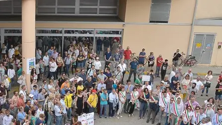 Palmanova 15 Giugno 2019. Protesta per l'ospedale. © Foto Petrussi