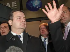 Serbian Prime Minister Ivica Dacic addresses the media at the end of a meeting, at the European External Action Service( EEAS) office in Brussels, Wednesday, April 3, 2013. EU-mediated talks between the leaders of Serbia and Kosovo have broken up without a deal, the Serbian prime minister said early Wednesday. The talks, which took place in Brussels, were an attempt to resolve one of the most difficult issues dividing the two sides, the status of Serb-dominated northern Kosovo, an EU official said.(AP Photo/Yves Logghe)