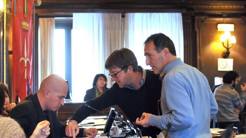 Iztok Furlanic, Franco Bandelli e Maurizio Ferrara in aula