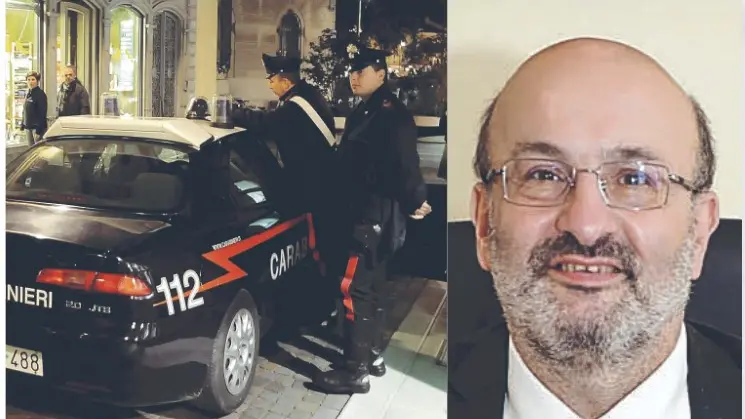 Il prefetto Ricciardi e a sinistra un intervento dei carabienieri dopo l'ennesimo furto