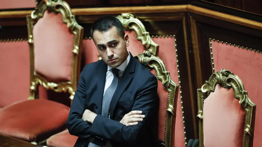 Il vice premier e ministro del Lavoro e dello Sviluppo Economico Luigi Di Maio in Senato durante il question time, Roma 4 aprile 2019. ANSA/GIUSEPPE LAMI