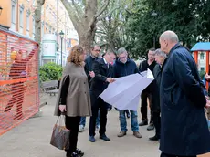 Silvano Trieste 2019-04-08 Piazza Hortis, conferenza stampa, lavori di riqualificazione e recinzione del giardino