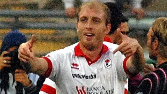 L'ex difensore del Bari Andrea Masiello, in una foto di archivio. ANSA/LUCA TURI