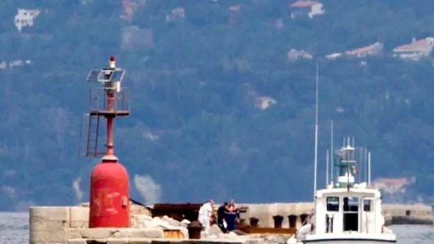 Silvano Trieste 07/06/2012 Muggia, schianto di un natante sulla diga Luigi Rizzo
