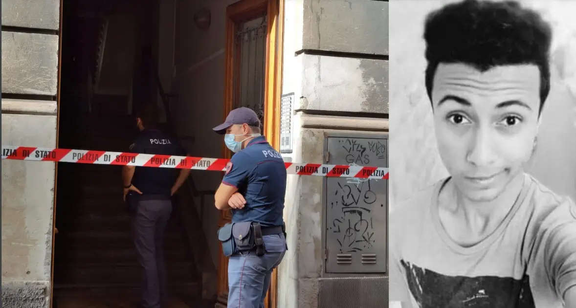 Sherif Wahdan, 25 anni. A sinistra l'entrata di via Stuparich: al secondo piano l'appartamento dove ha ucciso il padre