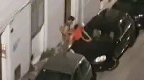 Un frame tratto dal video realizzato con il telefonino da una residente in via Risorta