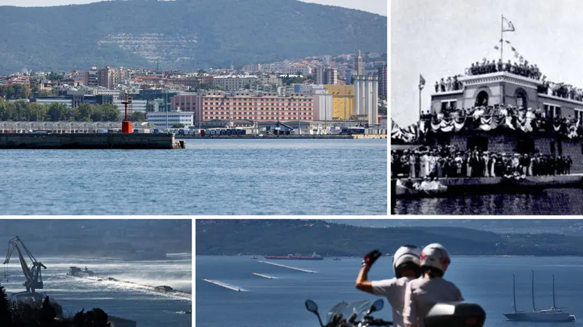 Le dighe di Trieste (fotoservizio Andrea Lasorte) con alcune immagini storiche e di archivio