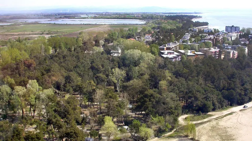 Una veduta aerea del camping Al Bosco