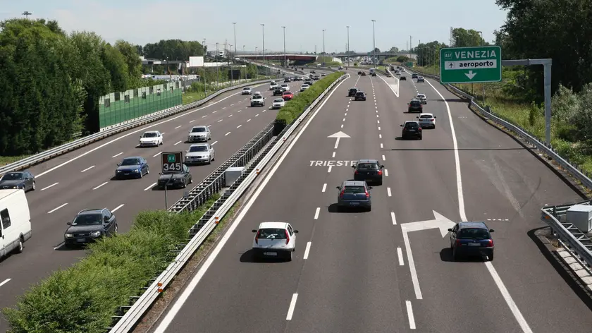 Un tratto di autostrada della rete di Autovie Venete