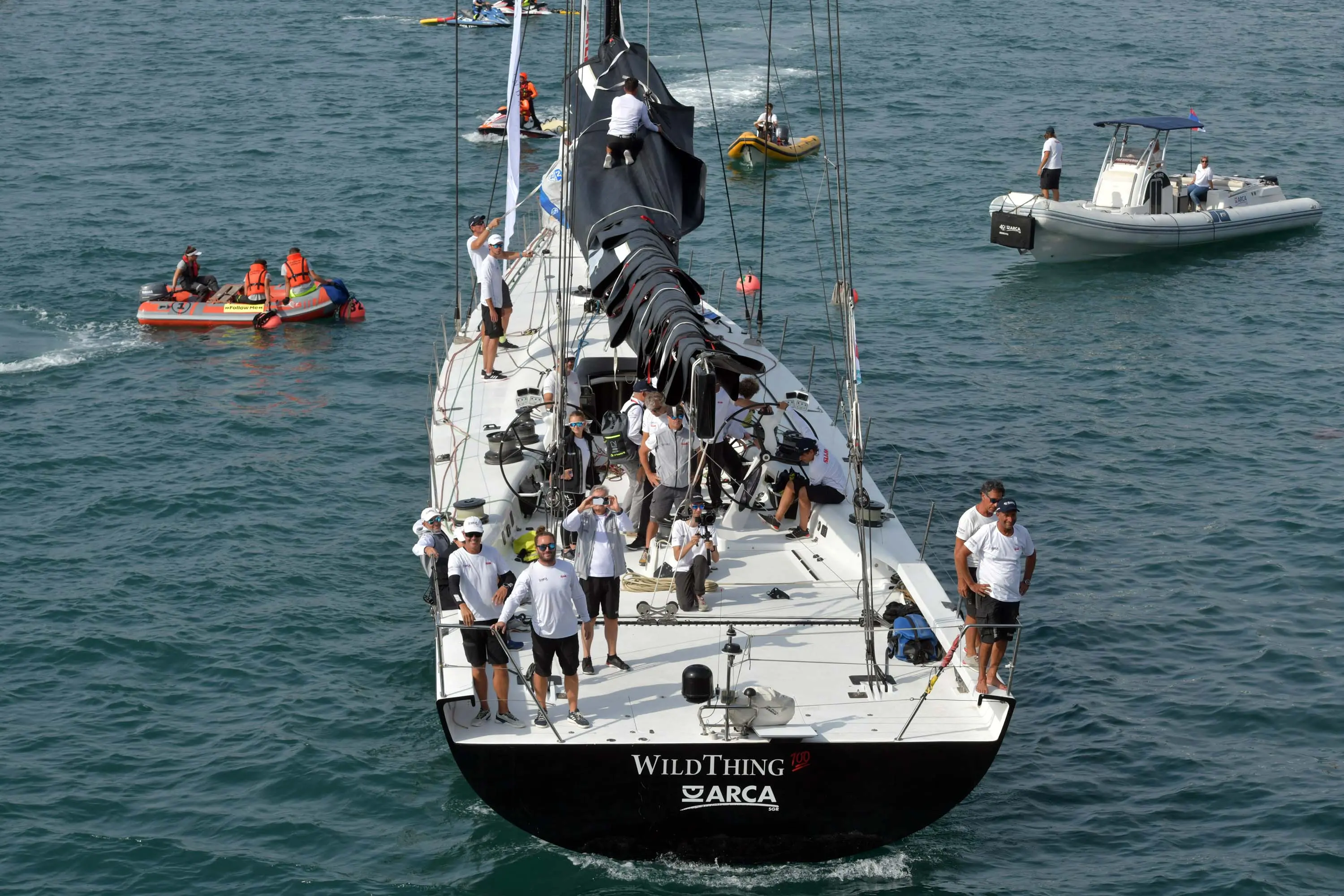 Foto Bruni Trieste 08.10.23 Barcolana 55:l'arrivo con Arca vincitrice