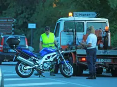 La scena dell'incidente a Grignano (foto Andrea Lasorte)