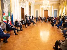 Il Presidente della Repubblica Sergio Mattarella con i rappresentanti degli esuli, Trieste, 13 luglio 2020. Ansa/Francesco Ammendola - Ufficio per la Stampa e la Comunicazione della Presidenza della Repubblica +++ No sales, editorial use only ++