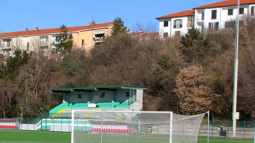 Il campo da calcio del San Luigi in via Felluga