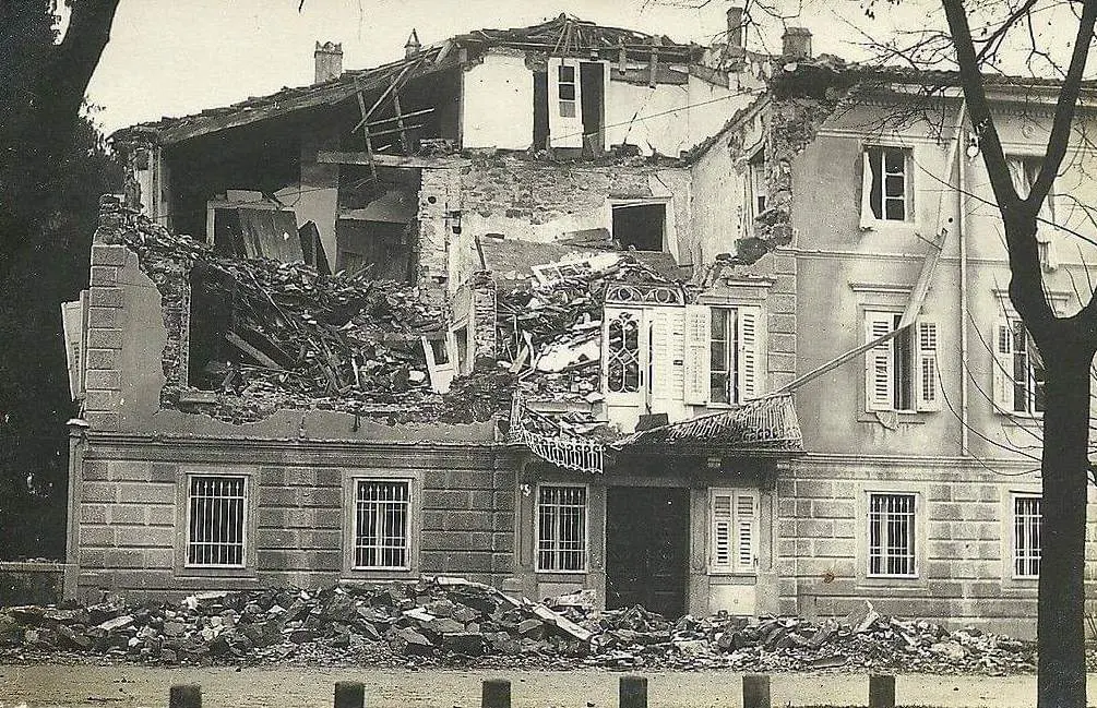 I segni dei bombardamenti a Gradisca