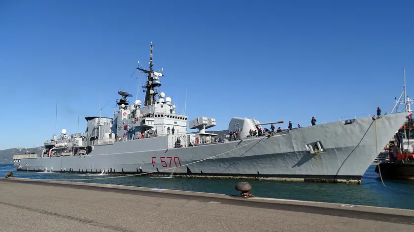 La fregata "Maestrale" a Trieste (Bruni)